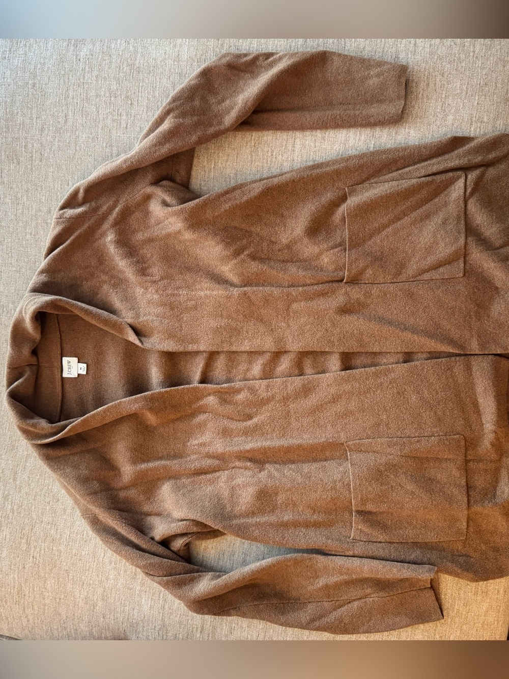 J. Crew Camel Brown Open-Front Sweater Cardigan